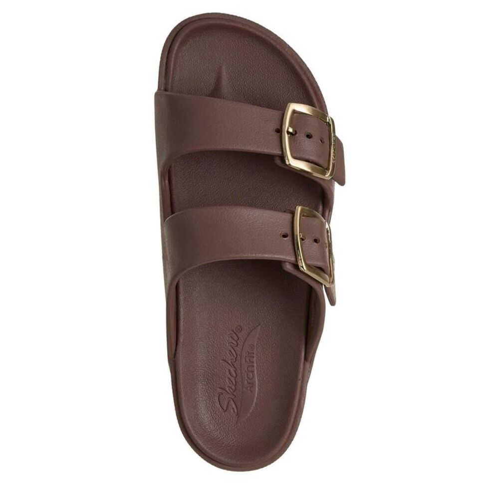 Skechers Womens/Ladies Arch Fit Cali Breeze 2.0 Duo Flat Sandals / Chocolate - Picture 3 of 5